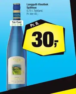 Calle Langguth Vinothek Spätlese tilbud