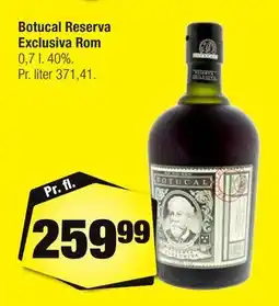 Calle Botucal Reserva Exclusiva Rom tilbud