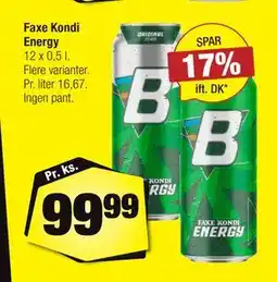 Calle Faxe Kondi Energy tilbud
