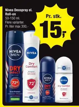Calle Nivea Deospray el. Roll-on tilbud