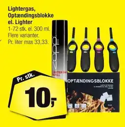 Calle Lightergas, Optændingsblokke el. Lighter tilbud