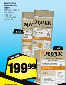 Calle Husk Psyllium Mavebalance el. Kapsler tilbud
