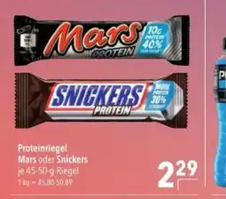 Citti Proteinriegel Mars oder Snickers tilbud