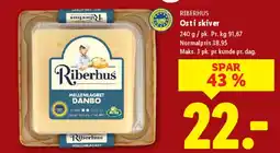 Lidl Riberhus ost i skiver (Mellemlagret Danbo) tilbud