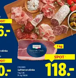 Lidl Prosciutto Crudo (lufttørret skinke) tilbud