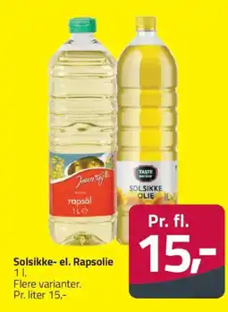Fleggaard Solsikke- el. Rapsolie tilbud