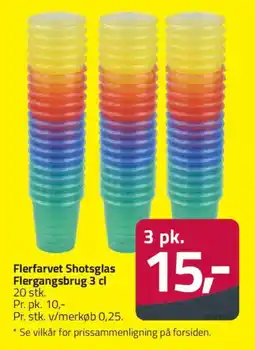 Fleggaard Flerfarvet Shotsglas Flergangsbrug tilbud