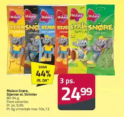 Fleggaard Malaco Snøre, Stjerner el. Strimler tilbud