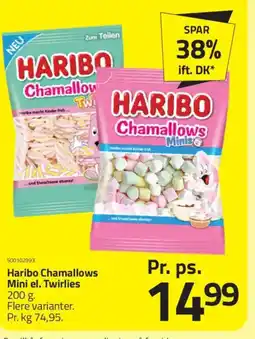 Fleggaard Haribo Chamallows Mini el. Twirlies tilbud