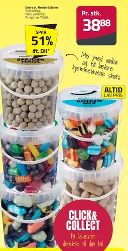 Fleggaard Evers el. Heede Bolcher tilbud