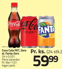 Fleggaard Coca Cola PET, Zero el. Fanta Zero tilbud