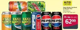 Fleggaard Pepsi, Mirinda, Faxe Kondi el. Mountain Dew tilbud