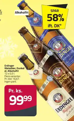 Fleggaard Erdinger Weissbier, Dunkel el. Alkoholfri tilbud