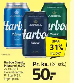 Fleggaard Harboe Classic, Pilsner el. 0,0% tilbud