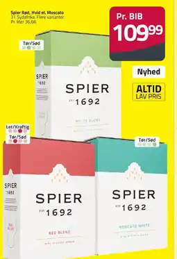 Fleggaard Spier Rød, Hvid el. Moscato tilbud