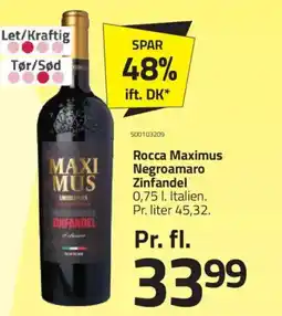 Fleggaard Rocca Maximus Negroamaro Zinfandel tilbud