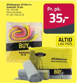 Fleggaard Affaldsposer 20 liter m. Snøreluk 10 pk tilbud