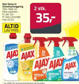 Fleggaard Ajax Spray el. Universalrengøring tilbud