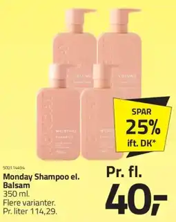 Fleggaard Monday Shampoo el. Balsam tilbud