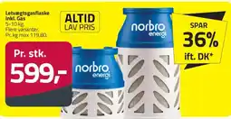 Fleggaard Letvægtsgasflaske Inkl. Gas tilbud