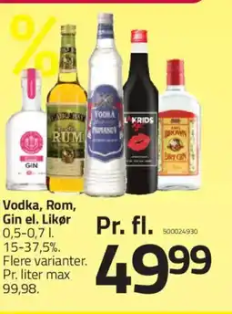 Fleggaard Vodka, Rom, Gin el. Likør tilbud