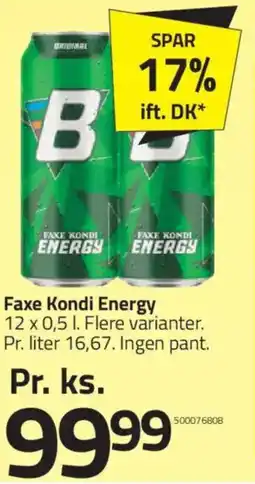 Fleggaard Faxe Kondi Energy tilbud