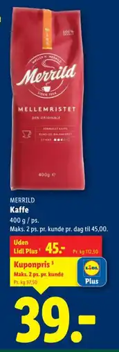 Lidl MERRILD Kaffe tilbud