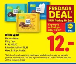 Lidl Ritter Sport tilbud