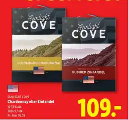 Lidl SUNLIGHT COVE Chardonnay eller Zinfandel tilbud