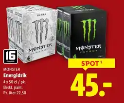 Lidl MONSTER Energidrik tilbud