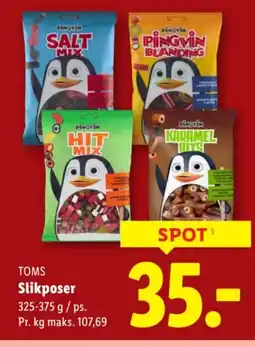 Lidl TOMS Slikposer tilbud