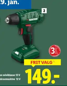 Lidl PARKSIDE® Batteridreven skruemaskine 12 V tilbud