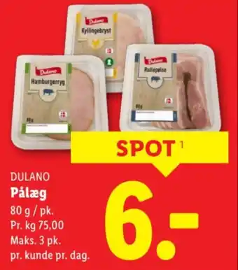 Lidl DULANO Pålæg tilbud