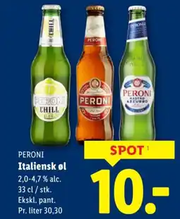 Lidl PERONI Italiensk øl tilbud