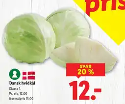 Lidl Dansk hvidkål tilbud