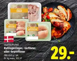 Lidl VILSTRUPGÅRD Kyllingevinger, -lårfileter eller-brystfileter tilbud