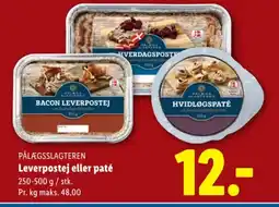 Lidl PÅLÆGSSLAGTEREN Leverpostej eller paté tilbud