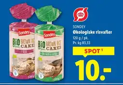 Lidl SONDEY Økologiske risvafler tilbud