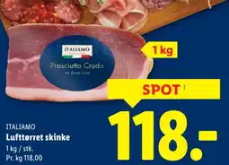 Lidl ITALIAMO Lufttørret skinke tilbud