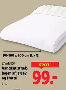Lidl LIVARNOⓇ Vandtæt stræklagen af jersey og frotté tilbud