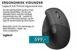 CBC Logitech Lift Vertical ergonomisk mus tilbud