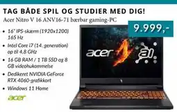 CBC Acer Nitro V 16 ANV16-71 bærbar gaming-PC tilbud