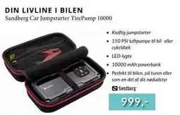 CBC Sandberg Car Jumpstarter TirePump 10000 tilbud