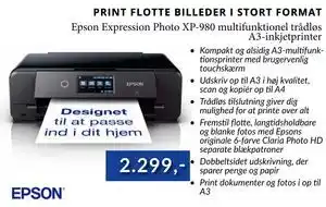 Epson Expression Photo XP-980 multifunktionel trådløs A3-inkjetprinter
