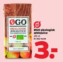 Netto ØGO økologisk æblejuice tilbud