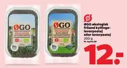 Netto ØGO økologisk friland kyllingeleverpostej eller leverpostej tilbud