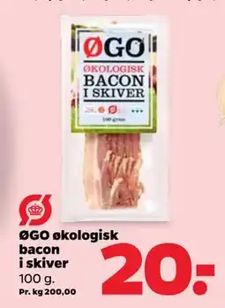 Netto ØGO økologisk bacon i skiver tilbud