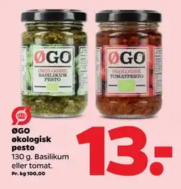 Netto ØGO økologisk pesto tilbud