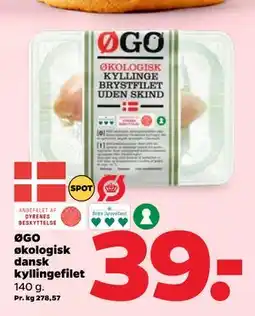 Netto ØGO økologisk dansk kyllingefilet tilbud