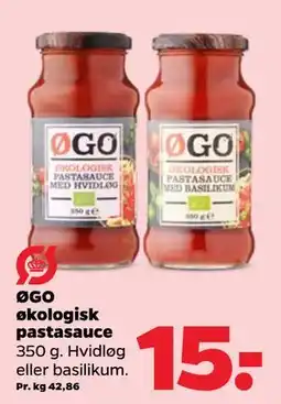 Netto ØGO økologisk pastasauce tilbud